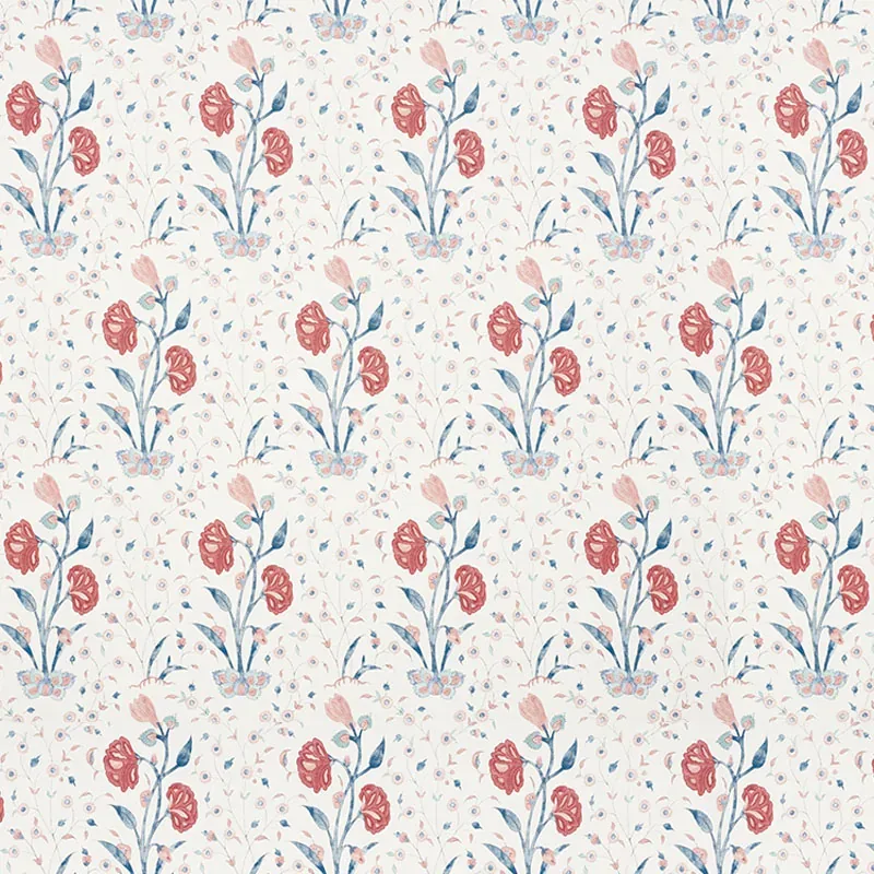 KHILANA FLORAL DELFT & ROSE Schumacher Wallpaper wallpaper - SKU 5009950