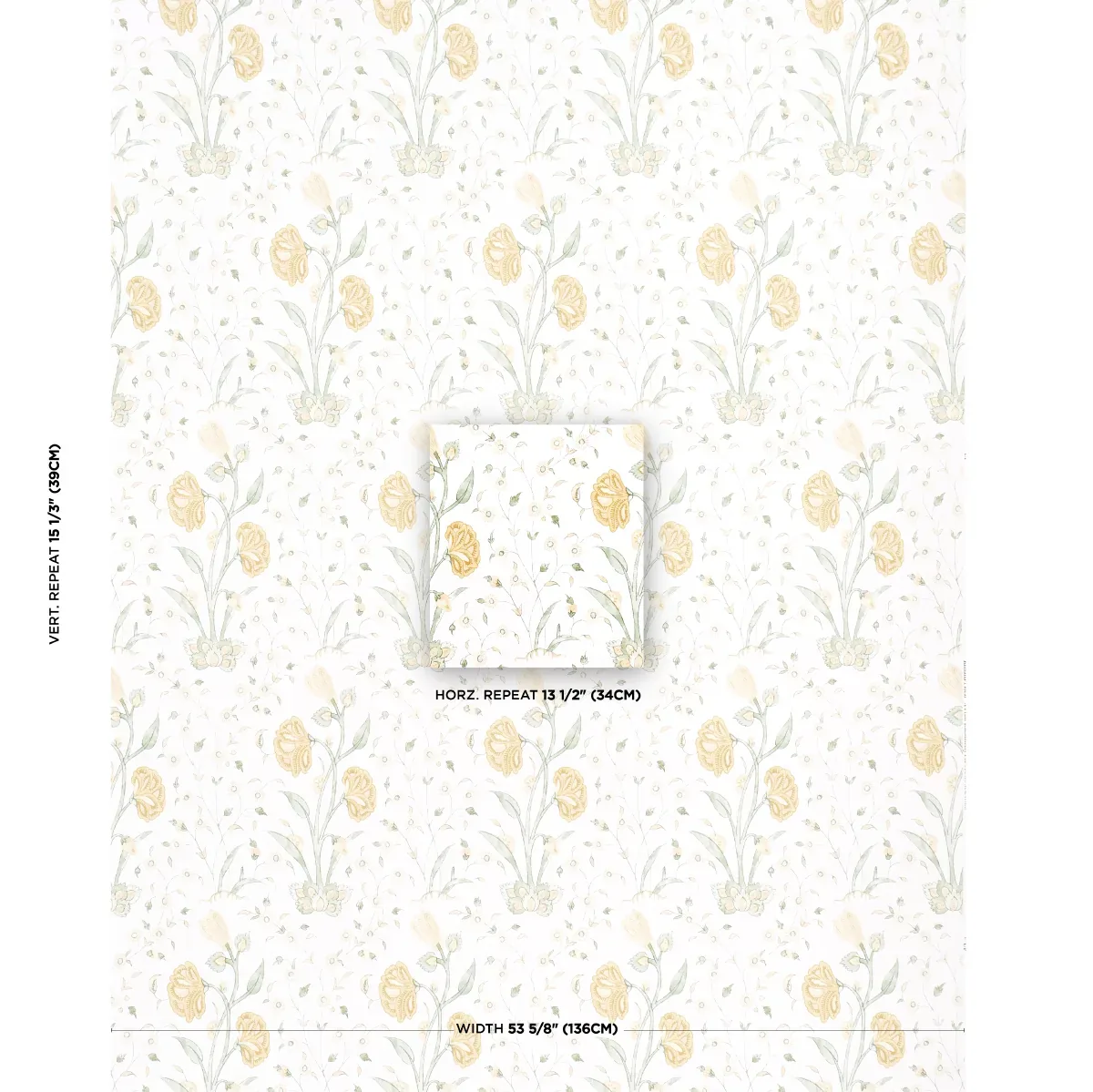 KHILANA FLORAL MARIGOLD Schumacher Wallpaper wallpaper - SKU 5009954
