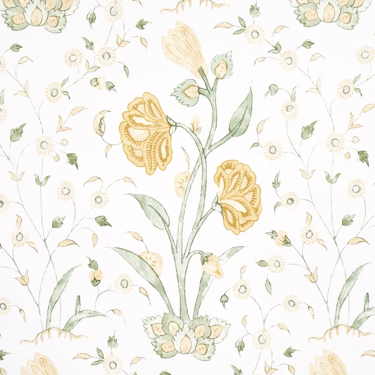 KHILANA FLORAL MARIGOLD Schumacher Wallpaper wallpaper - SKU 5009954