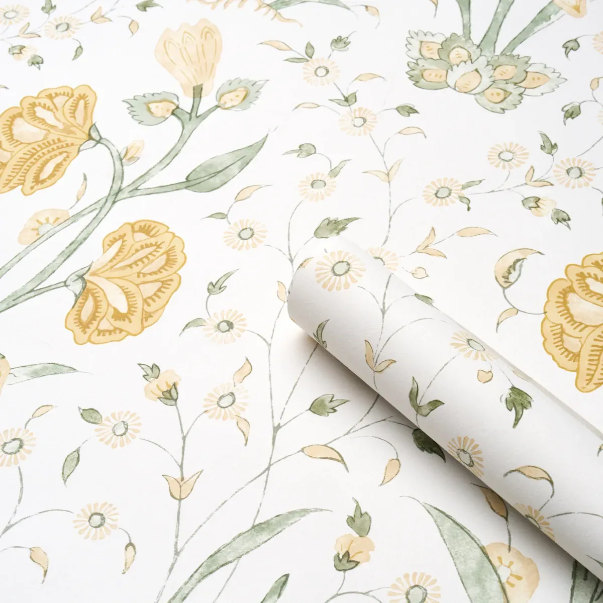 KHILANA FLORAL MARIGOLD Schumacher Wallpaper wallpaper - SKU 5009954