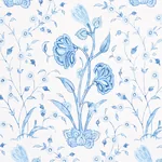 KHILANA FLORAL - PORCELAIN Schumacher Wallpaper | Wallpaper KHILANA FLORAL PORCELAIN Schumacher Wallpaper wallpaper - SKU 5009955