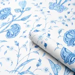 KHILANA FLORAL - PORCELAIN Schumacher Wallpaper | Wallpaper KHILANA FLORAL PORCELAIN Schumacher Wallpaper wallpaper - SKU 5009955