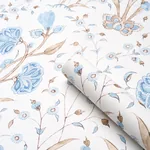 KHILANA FLORAL - SKY Schumacher Wallpaper | Wallpaper Twins KHILANA FLORAL SKY Schumacher Wallpaper wallpaper - SKU 5009956
