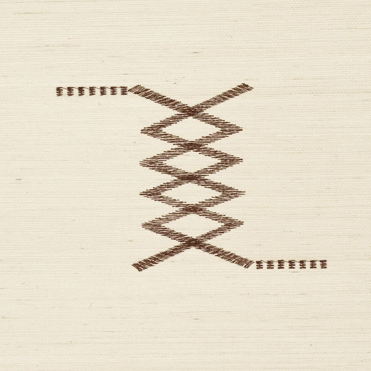 KIN SISAL EMBROIDERY - HAZEL ON IVORY Schumacher Wallpaper | KIN SISAL EMBROIDERY HAZEL ON IVORY Schumacher Wallpaper wallpaper - SKU 5015780