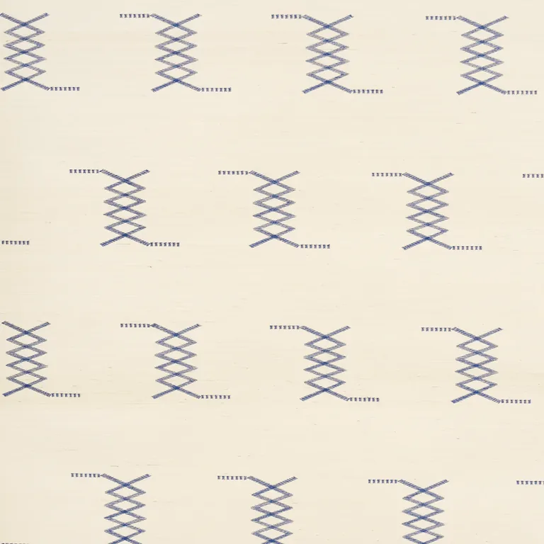 Schumacher KIN SISAL EMBROIDERY wallpaper
