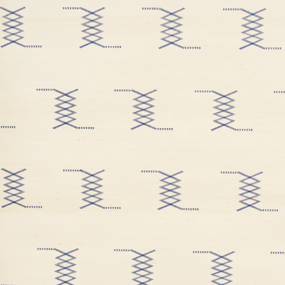 KIN SISAL EMBROIDERY INK ON IVORY Schumacher Wallpaper wallpaper - SKU 5015781