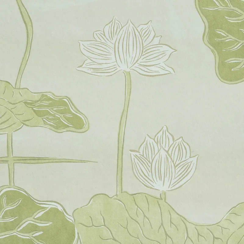 KIREINA LOTUS PANEL SET - WHITE IVORY Schumacher Wallpaper | KIREINA LOTUS PANEL SET WHITE IVORY Schumacher Wallpaper wallpaper - SKU 5011691