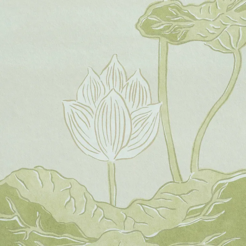 KIREINA LOTUS PANEL SET - WHITE IVORY Schumacher Wallpaper | KIREINA LOTUS PANEL SET WHITE IVORY Schumacher Wallpaper wallpaper - SKU 5011691