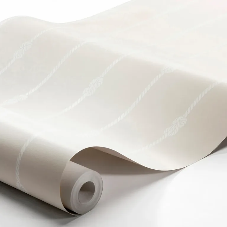 Schumacher KNOT STRIPE wallpaper, color SAND, SKU 8859