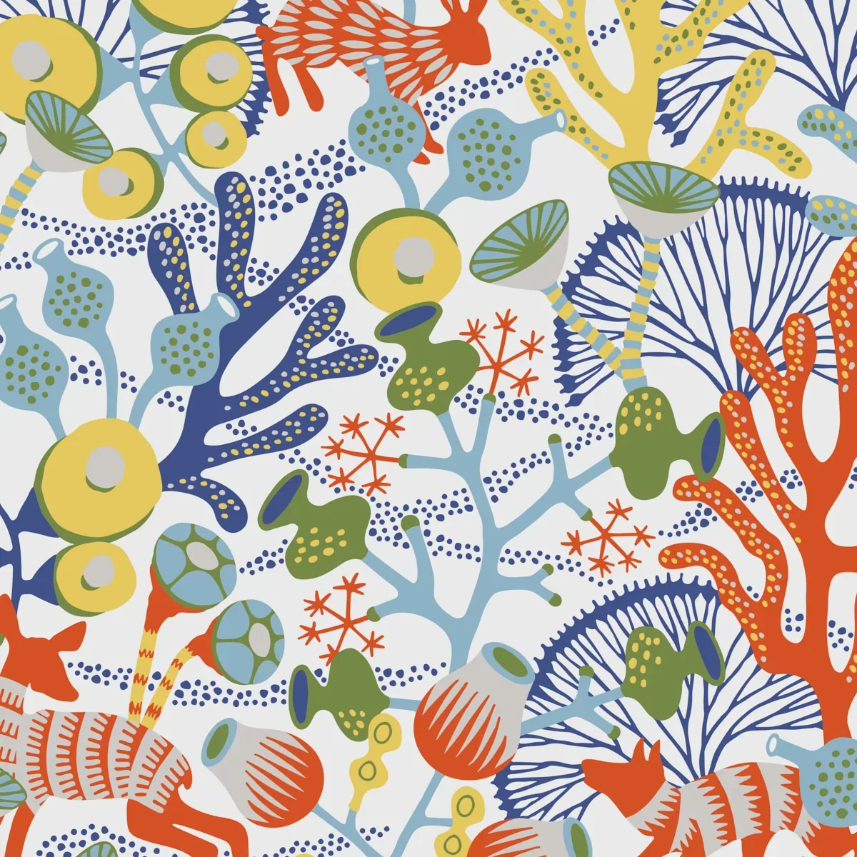 KORALLÄNG IVORY MULTI Schumacher Wallpaper wallpaper - SKU 1462