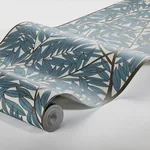 KORGPIL MURAL - BLUE Schumacher Wallpaper | Wallpaper Twins KORGPIL MURAL BLUE Schumacher Wallpaper wallpaper - SKU 1957