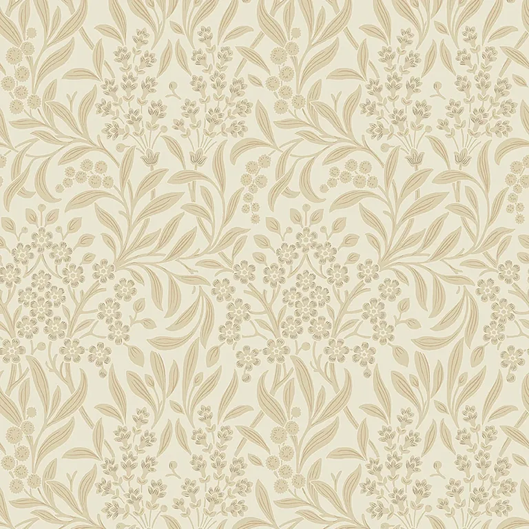 Schumacher KRYDDHYLLAN wallpaper, color IVORY, SKU 4185