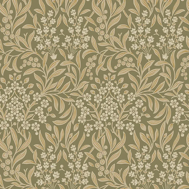 Schumacher KRYDDHYLLAN wallpaper, color LEAF, SKU 4183