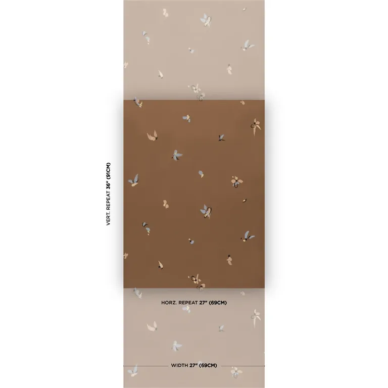 Schumacher LA BELLE wallpaper, color COPPER, SKU 5017510