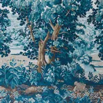LA FORÊT 3 PANEL SET - ANTIQUE BLUE FOREST Schumacher Wallpa LA FORÊT 3 PANEL SET ANTIQUE BLUE FOREST Schumacher Wallpaper wallpaper - SKU 5016822