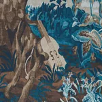 LA FORÊT 3 PANEL SET - ANTIQUE BLUE FOREST Schumacher Wallpa LA FORÊT 3 PANEL SET ANTIQUE BLUE FOREST Schumacher Wallpaper wallpaper - SKU 5016822