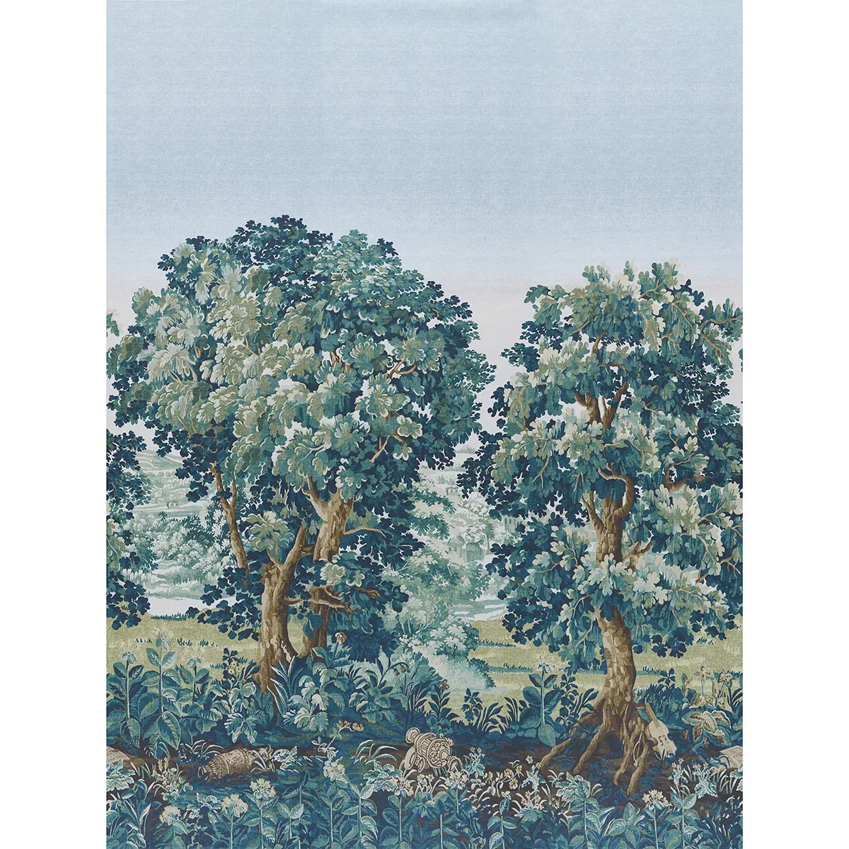 LA FORÊT 3 PANEL SET AUTUMN GREEN FOREST Schumacher Wallpaper wallpaper - SKU 5016820