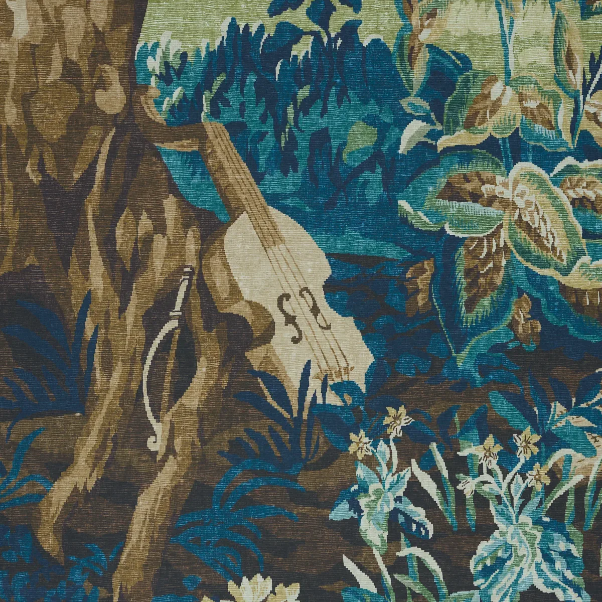 LA FORÊT 3 PANEL SET AUTUMN GREEN FOREST Schumacher Wallpaper wallpaper - SKU 5016820