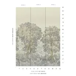 LA FORÊT 3 PANEL SET OYSTER FOREST Schumacher Wallpaper wallpaper - SKU 5016823
