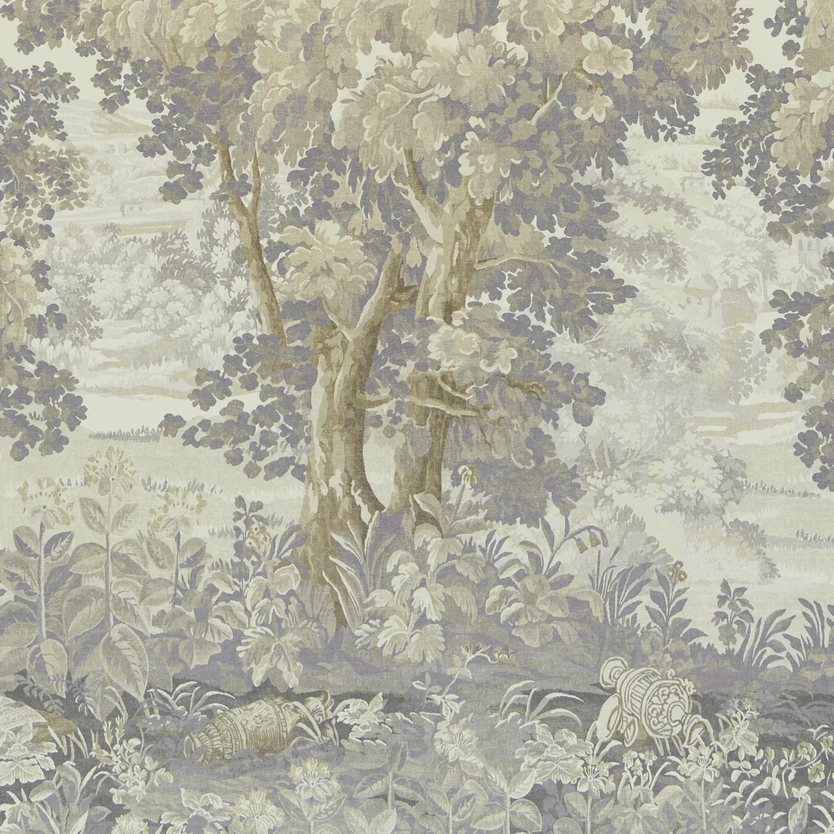 LA FORÊT 3 PANEL SET OYSTER FOREST Schumacher Wallpaper wallpaper - SKU 5016823