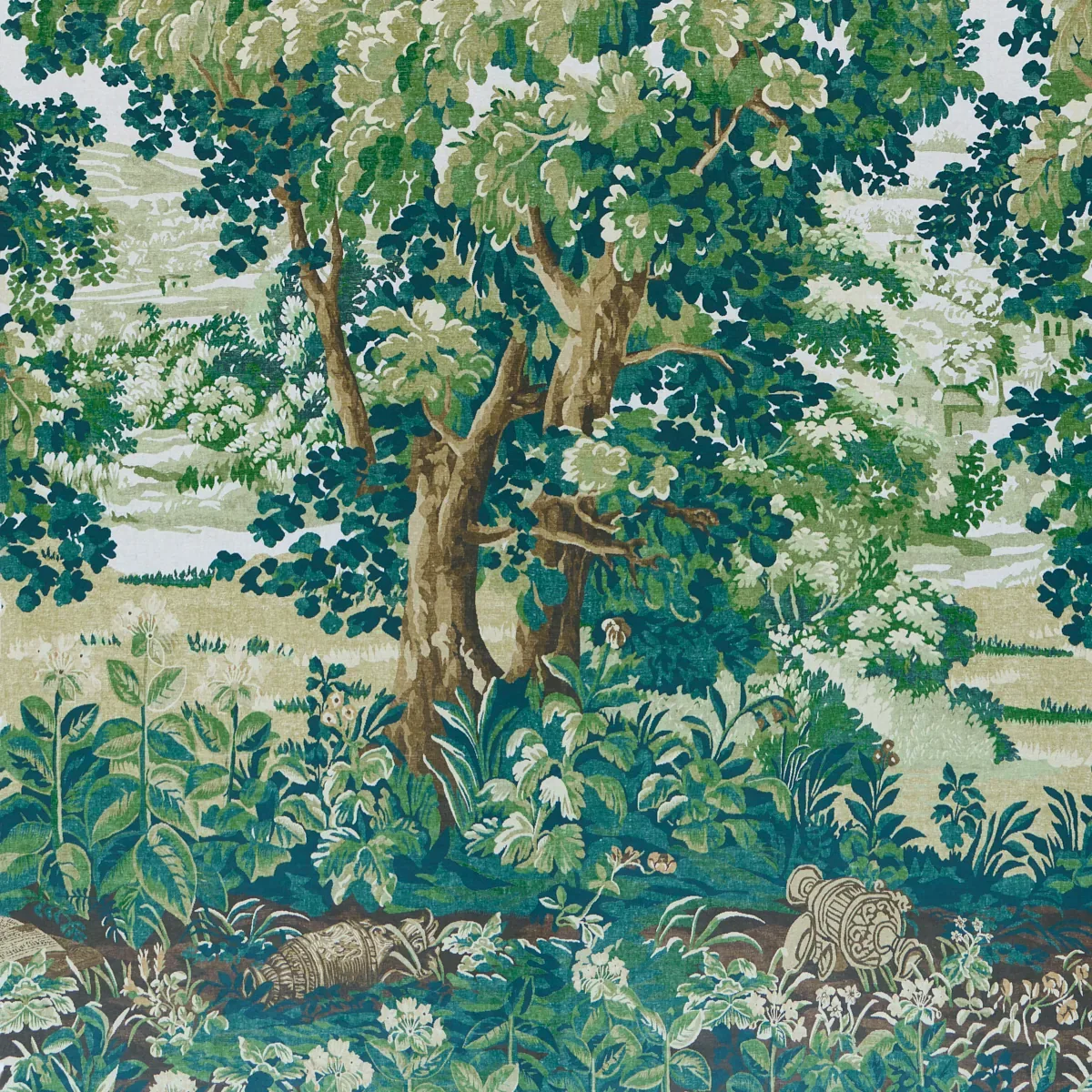 LA FORÊT 3 PANEL SET - SPRING GREEN FOREST Schumacher Wallpa LA FORÊT 3 PANEL SET SPRING GREEN FOREST Schumacher Wallpaper wallpaper - SKU 5016821