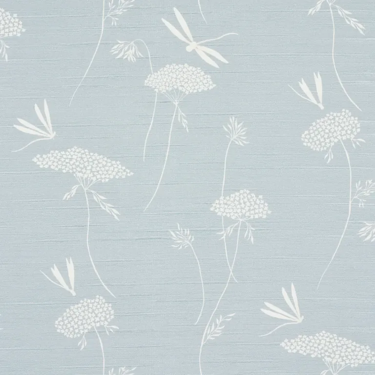 Schumacher LA LIBELLULE SILK wallpaper, color CIEL, SKU 5015191