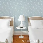 LA LIBELLULE SILK CIEL Schumacher Wallpaper wallpaper - SKU 5015191