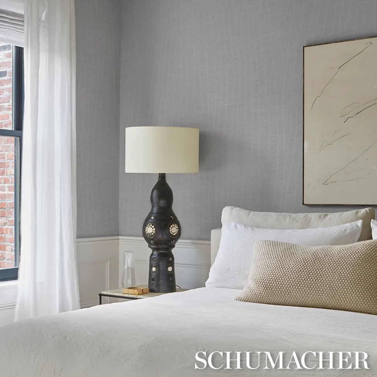 LA VOIE WALLCOVERING - WHISPER BLUE Schumacher Wallpaper | W LA VOIE WALLCOVERING WHISPER BLUE Schumacher Wallpaper wallpaper - SKU 5016231