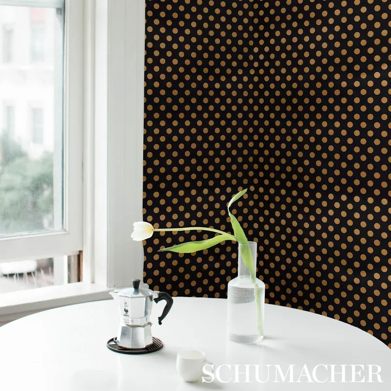 LADY - BLACK & GOLD Schumacher Wallpaper | Wallpaper Twins LADY BLACK & GOLD Schumacher Wallpaper wallpaper - SKU 5012612