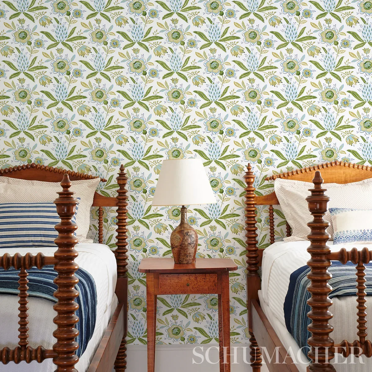 LAFAYETTE BOTANICAL - MOSS Schumacher Wallpaper | Wallpaper LAFAYETTE BOTANICAL MOSS Schumacher Wallpaper wallpaper - SKU 5013751