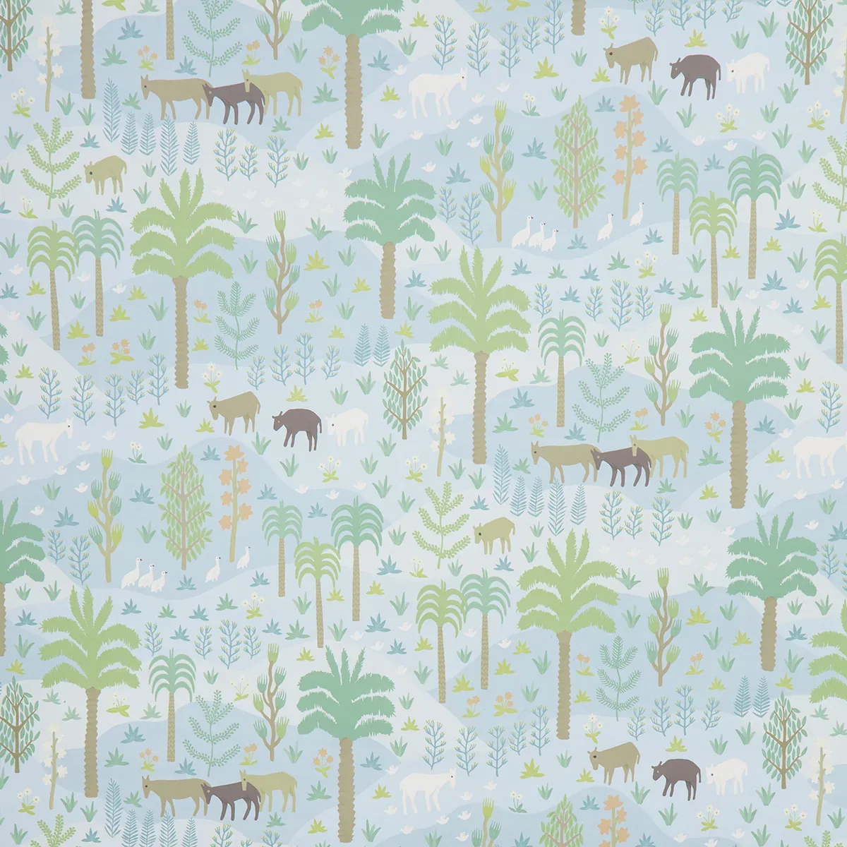 LAS COLINAS BLUE Schumacher Wallpaper wallpaper - SKU 5013981