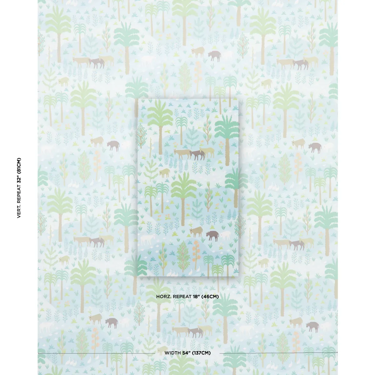 LAS COLINAS BLUE Schumacher Wallpaper wallpaper - SKU 5013981