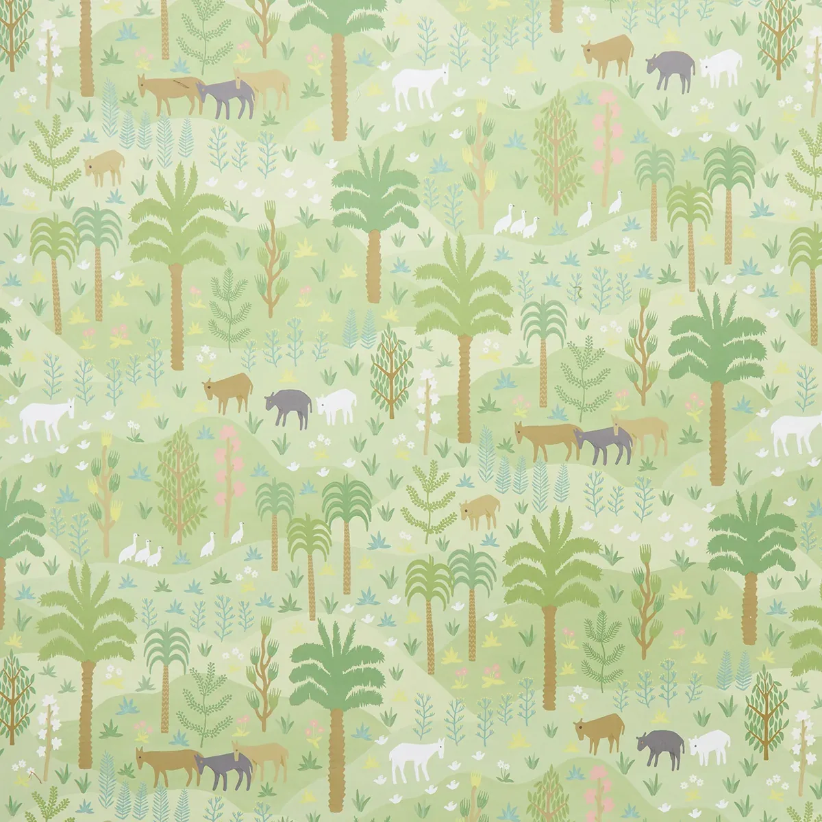 LAS COLINAS GREEN Schumacher Wallpaper wallpaper - SKU 5013980