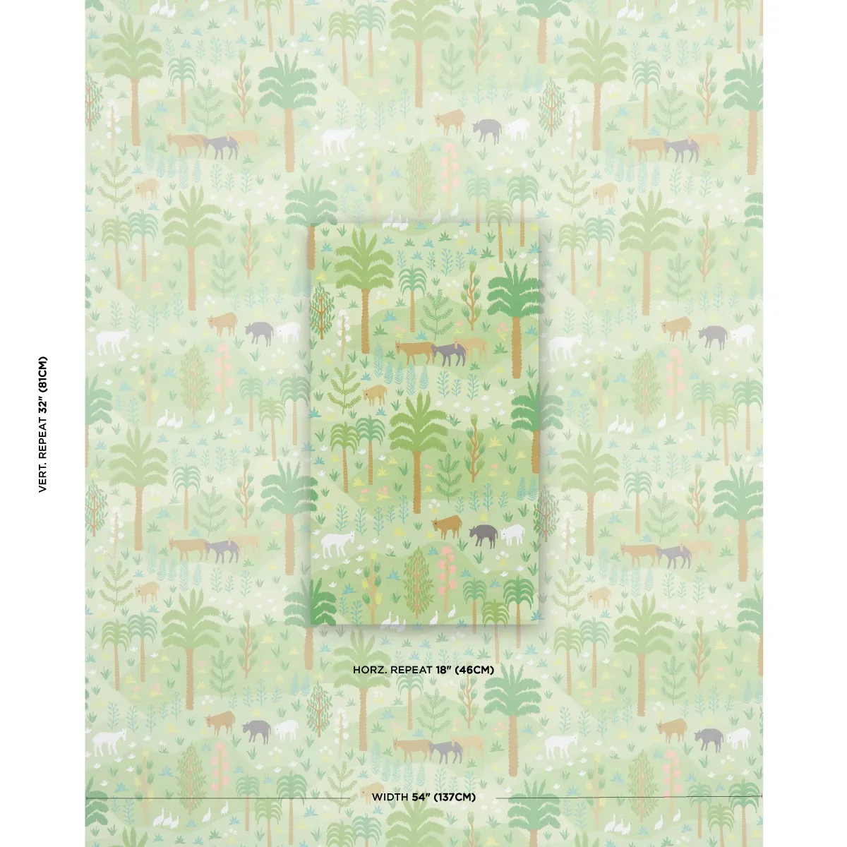 LAS COLINAS GREEN Schumacher Wallpaper wallpaper - SKU 5013980