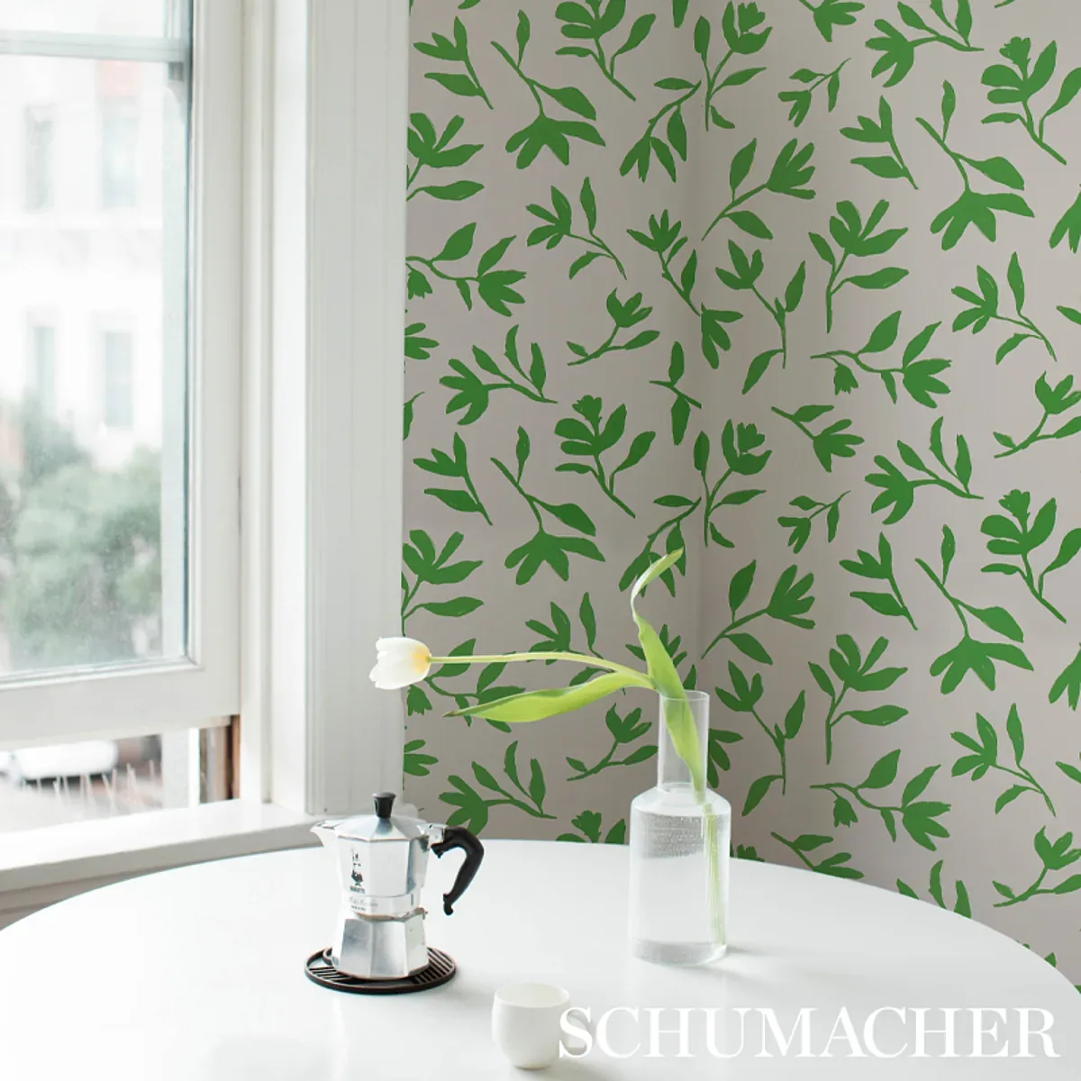 LAUREL - BLACK Schumacher Wallpaper | Wallpaper Twins LAUREL BLACK Schumacher Wallpaper wallpaper - SKU 5013071