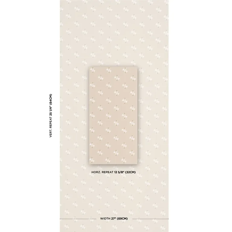 Schumacher LAVIGNE wallpaper, color NATURAL, SKU 5015731