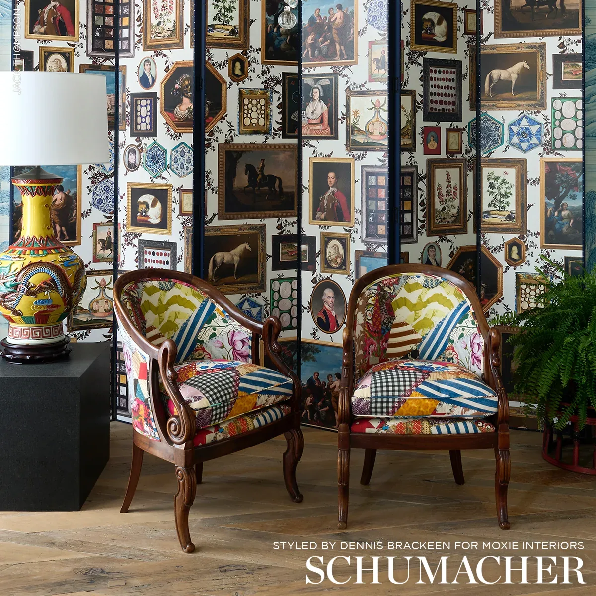 LE GRAND TOUR FLORAL Schumacher Wallpaper wallpaper - SKU 5014290