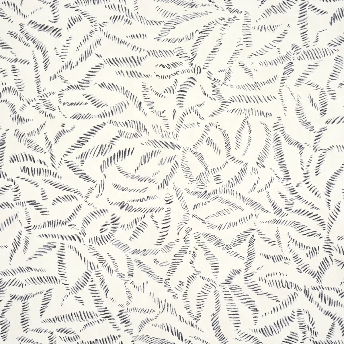 LEAF BLOOM CHARCOAL Schumacher Wallpaper wallpaper - SKU 5016390