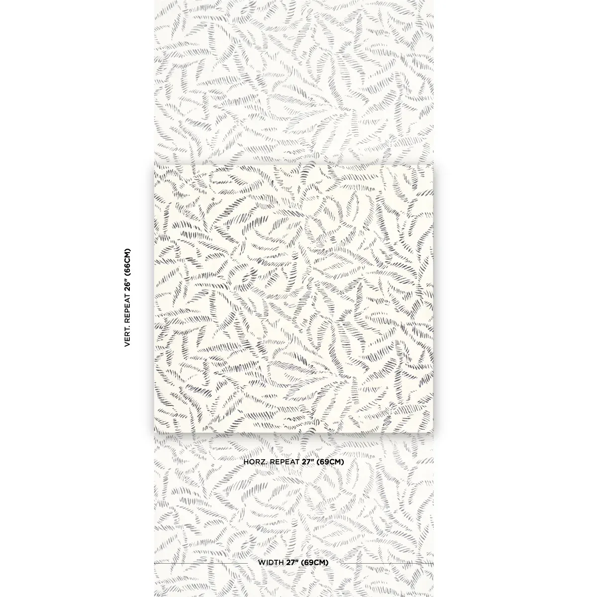 LEAF BLOOM - CHARCOAL Schumacher Wallpaper | Wallpaper Twins LEAF BLOOM CHARCOAL Schumacher Wallpaper wallpaper - SKU 5016390