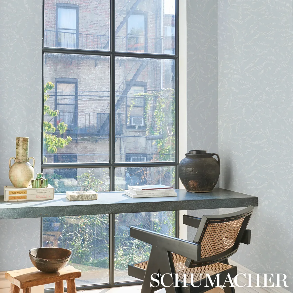 LEAF BLOOM SKY Schumacher Wallpaper wallpaper - SKU 5016391