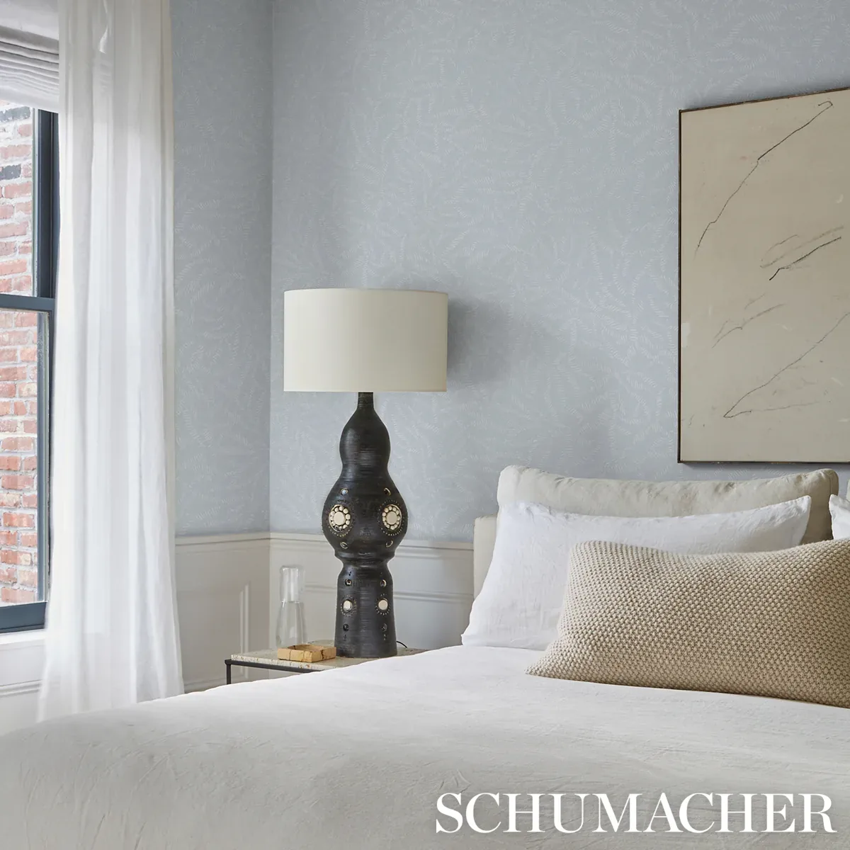 LEAF BLOOM SKY Schumacher Wallpaper wallpaper - SKU 5016391