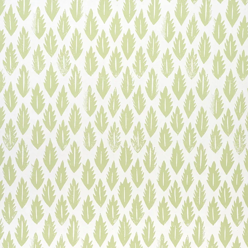Leaf GRASS GREEN Schumacher Wallpaper wallpaper - SKU 5011150