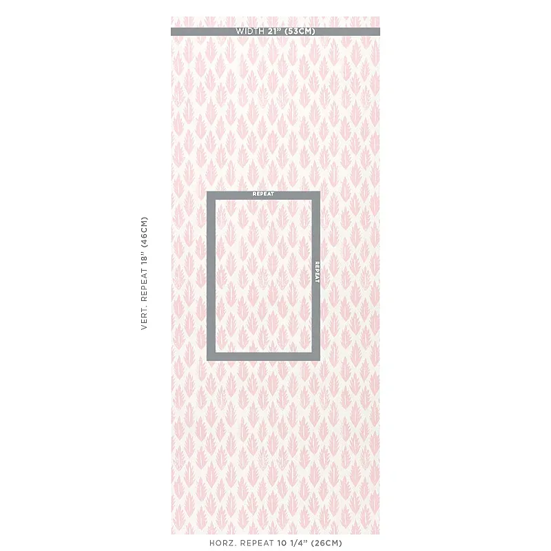 Leaf PINK Schumacher Wallpaper wallpaper - SKU 5011151