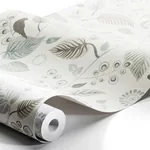 LEAF RHAPSODY - SLATE Schumacher Wallpaper | Wallpaper Twins LEAF RHAPSODY SLATE Schumacher Wallpaper wallpaper - SKU 9331