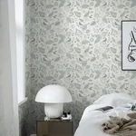 LEAF RHAPSODY - SLATE Schumacher Wallpaper | Wallpaper Twins LEAF RHAPSODY SLATE Schumacher Wallpaper wallpaper - SKU 9331