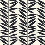 LEAF STRIPE EBONY Schumacher Wallpaper wallpaper - SKU 5007513