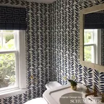 LEAF STRIPE EBONY Schumacher Wallpaper wallpaper - SKU 5007513