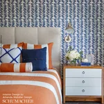 LEAF STRIPE LEAF Schumacher Wallpaper wallpaper - SKU 5007511