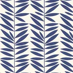 LEAF STRIPE - MARINE Schumacher Wallpaper | Wallpaper Twins LEAF STRIPE MARINE Schumacher Wallpaper wallpaper - SKU 5007512