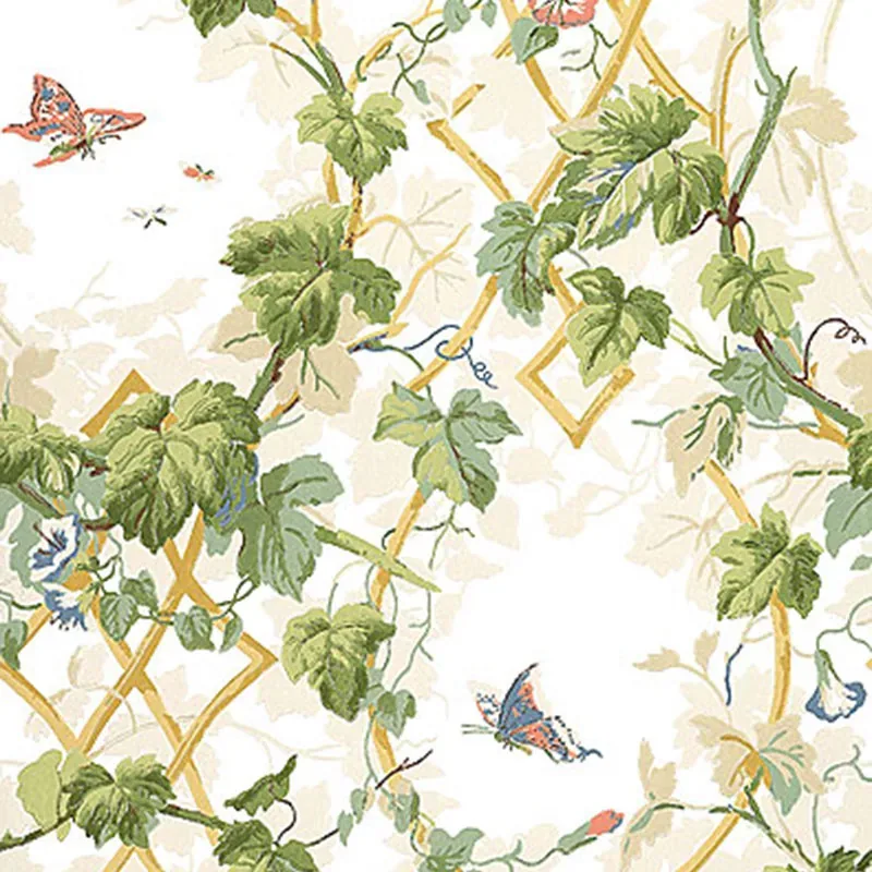 LEAFY ARBOR CREAM Schumacher Wallpaper wallpaper - SKU 5004490
